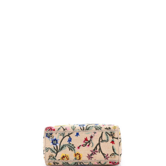 Christian Dior Medium Lady D-Lite Bag Embroidered Raffia - Picture 4 of 5